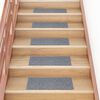 vidaXL Stair Mats Self-adhesive 30 pcs 60x25 cm Light Grey Rectangular
