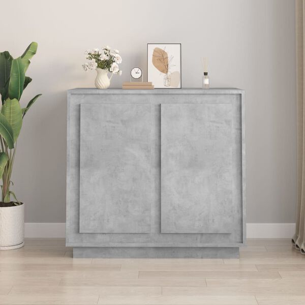 vidaXL Sideboard Concrete Grey 80x34x75 cm Engineered Wood