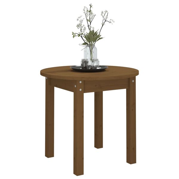 vidaXL Coffee Table Honey Brown Ø 45x40 cm Solid Wood Pine