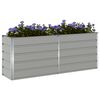 vidaXL Planter Light Grey 195 x 50 x 77 cm Galvanised Steel