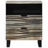 vidaXL Bedside Cabinet with Drawer White and Black 50 x 33 x 62 cm