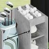 vidaXL Golf Cabinet with Wheel Plain Concrete Grey 65 x 45 x 98 cm