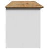 vidaXL Hallway Bench BODO White and Brown 114x40x45 cm