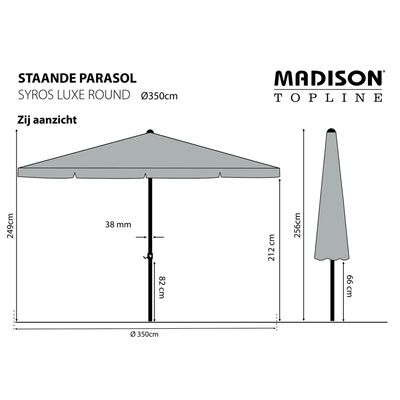 Madison Parasol Syros Luxe 350 cm Round Ecru