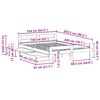 vidaXL Bed frame without Mattress White 160x200 cm Solid Wood Pine