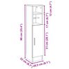 vidaXL Bathroom Cabinet with Roll Holder Old Wood 20.5x22x90 cm