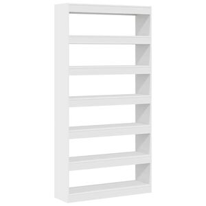 vidaXL Book Cabinet White 100 x 30 x 198 cm Engineered Wood