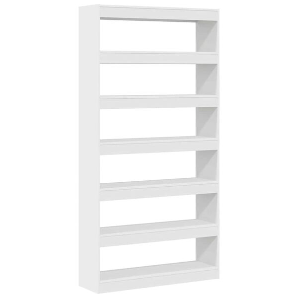 vidaXL Book Cabinet White 100 x 30 x 198 cm Engineered Wood