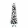 vidaXL Artificial Christmas Tree with 150 LEDs with Stand White 150 cm