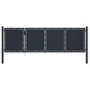 vidaXL Garden Gate Steel 350x75 cm Anthracite