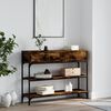 vidaXL Console Table Smoked Oak 100x25x75 cm Engineered Wood