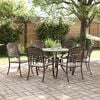 vidaXL Garden Dining Set 7 pcs Bronze Aluminium