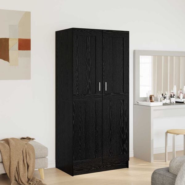 vidaXL Wardrobe Black Oak 82.5 x 51.5 x 180 cm Engineered Wood