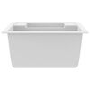 vidaXL Kitchen Sink with Overflow Hole Double Basins White Granite
