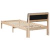 vidaXL Bed frame Brown and light grey 80 x 200 cm Solid pine wood