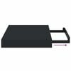 vidaXL Floating Wall Shelf Black 23x23.5x3.8 cm MDF