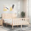 vidaXL Bed Frame without Mattress Double Solid Wood Pine
