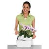 LECHUZA Planter DELTA 10 ALL-IN-ONE High-gloss White