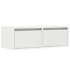 vidaXL TV Cabinet with LED Lights White 75x35.5x25 cm