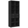 vidaXL Storage Cabinet Black 70x42.5x225 cm Engineered Wood