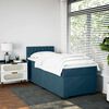 vidaXL Box Spring Bed with Mattress Dark Blue 90x200 cm Velvet