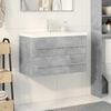 vidaXL 2 Piece Bathroom Furniture Set Concrete Grey Engineered Wood