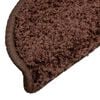 vidaXL Stair Mats 30 pcs 56x17x3 cm Brown Half Round
