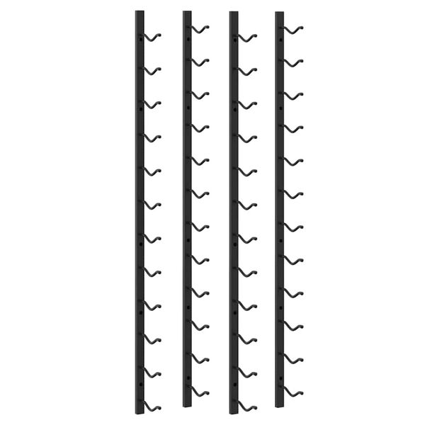 vidaXL Wall Mounted Wine Racks for 12 Bottles 2 pcs Black Iron
