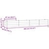 vidaXL Planter Ivory 385 x 50 x 45 cm Galvanised Steel