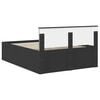 vidaXL Bed Frame with Headboard Black 160 x 200 cm Engineered Wood