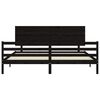 vidaXL Bed Frame without Mattress Black 200x200 cm Solid Wood