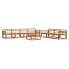 vidaXL Outdoor Sofa Set 8 pcs Natural Solid Acacia Wood
