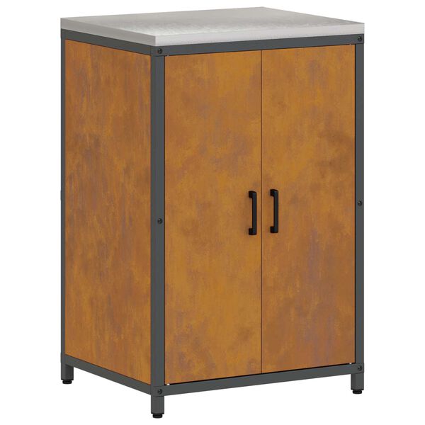 vidaXL Kitchen Storage with Shelf Rusty 60 x 50 x 92 cm Steel