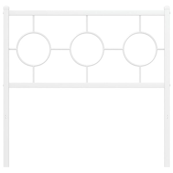 vidaXL Metal Replace Headboard White 90 cm