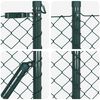 vidaXL Fence Post Green 10 x 0.6 m (40 x 40 mm mesh) Steel and PVC