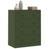 vidaXL Sideboard Olive Green 67x39x83 cm Steel
