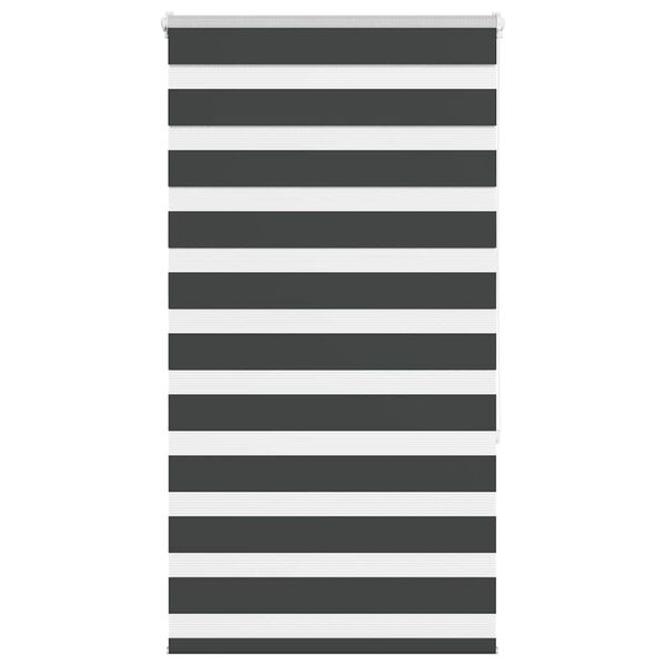 vidaXL Zebra Blind Black 70x150 cm Fabric Width 65.9 cm Polyester