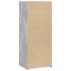 vidaXL Highboard Concrete Grey 50x41x124 cm Engineered Wood