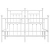 vidaXL Metal Bed Frame without Mattress with Footboard White 120x190cm