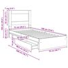 vidaXL Storage Bed with Headboard White 75 x 190 cm Engineered Wood