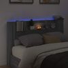 vidaXL Headboard Grey Sonoma 160 x 16.5 x 103.5 cm Engineered Wood