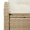 vidaXL Garden Sofa Beige 121 x 62 x 69cm Poly Rattan