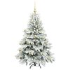 vidaXL Artificial Christmas Tree with 150 LEDs Green 150 cm PE and PVC