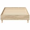 vidaXL Bed Frame No Mattress Sonoma Oak 100x200 cm Engineered Wood