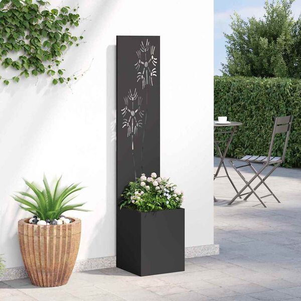 vidaXL Garden Privacy Screen Black 32 x 150 cm Cold-rolled steel