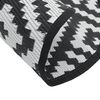 vidaXL Outdoor Carpet ARAKIL White and Black &Oslash;160 cm PP