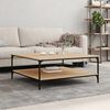 vidaXL Coffee Table Sonoma Oak 100x100x40 cm Engineered Wood