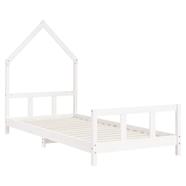 vidaXL Kids Bed Frame White 90x200 cm Solid Wood Pine