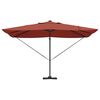 vidaXL Cantilever Roma Parasol Manual Red and Black 352 x 251 x 265 cm