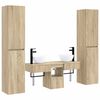 vidaXL Bathroom Furniture Set 5 pcs Sonoma Oak 33 x 34.5 x 160 cm